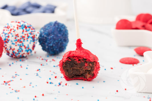 Red White and Blue brownie pops - EXCLUSIVE
