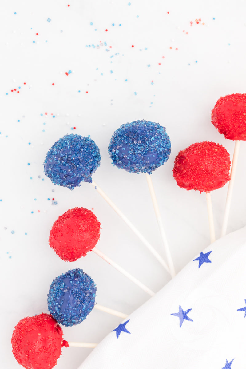 Red White and Blue brownie pops - EXCLUSIVE